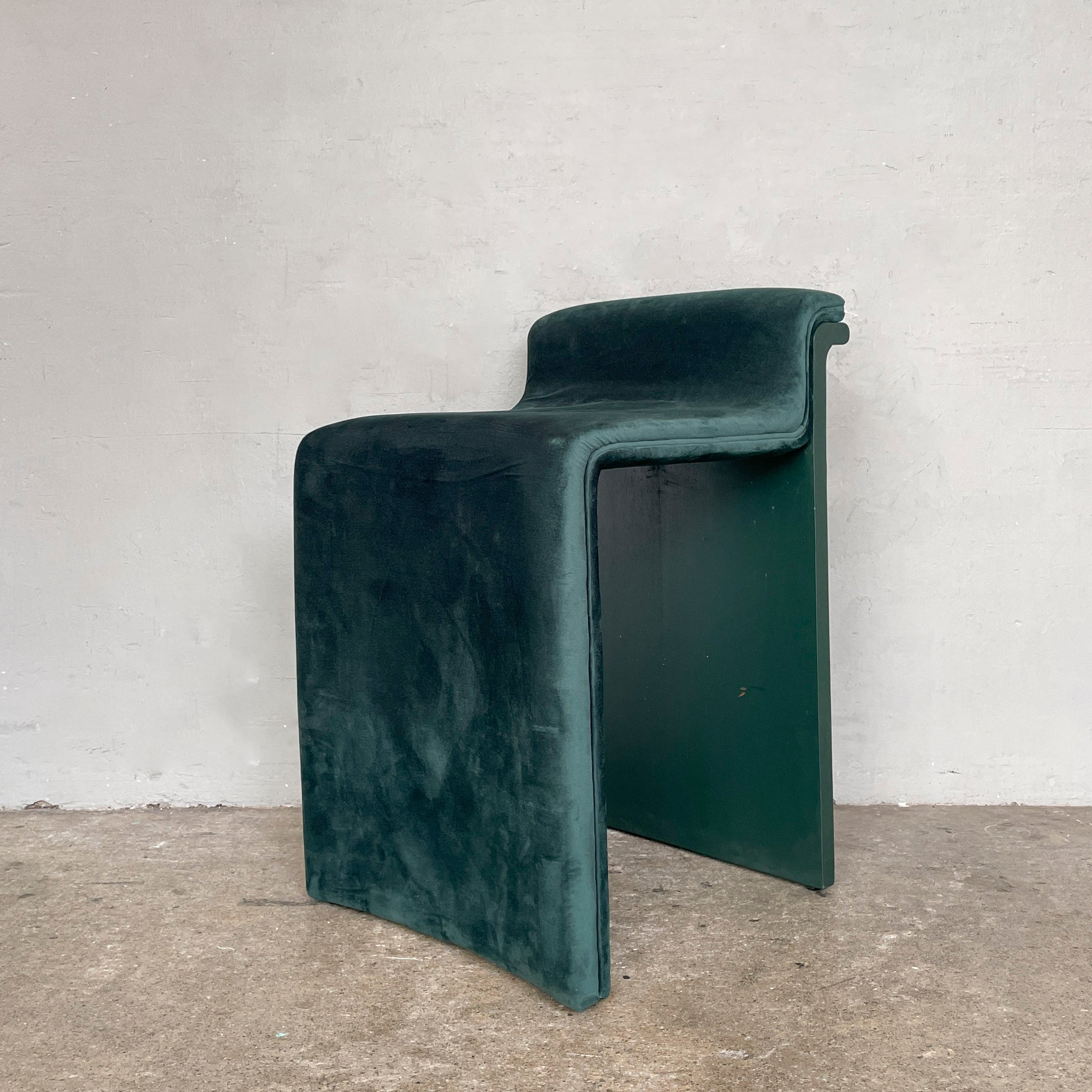 Green Velvet Counter Stool