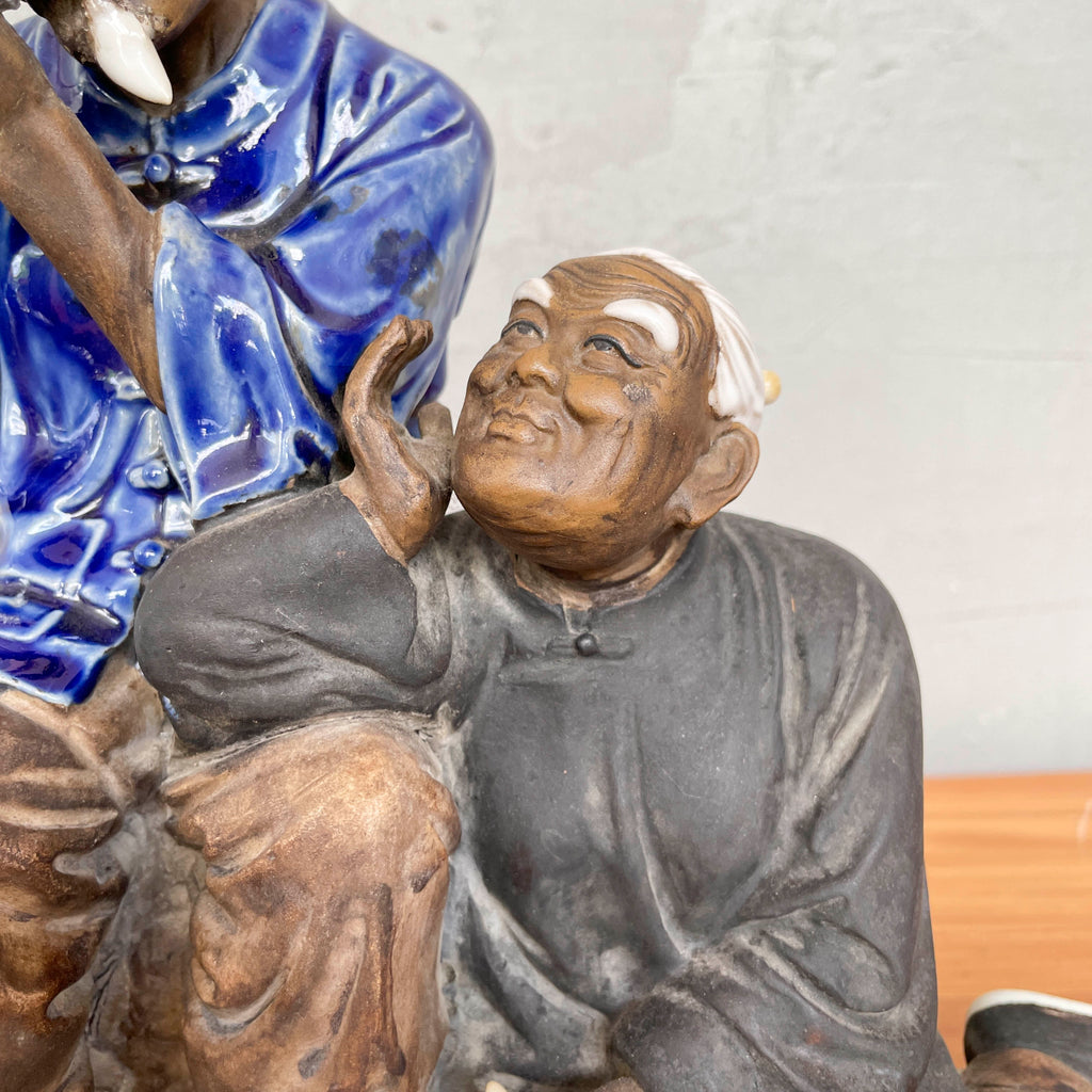 Vintage Shiwan Musical Couple Ceramic Figurine