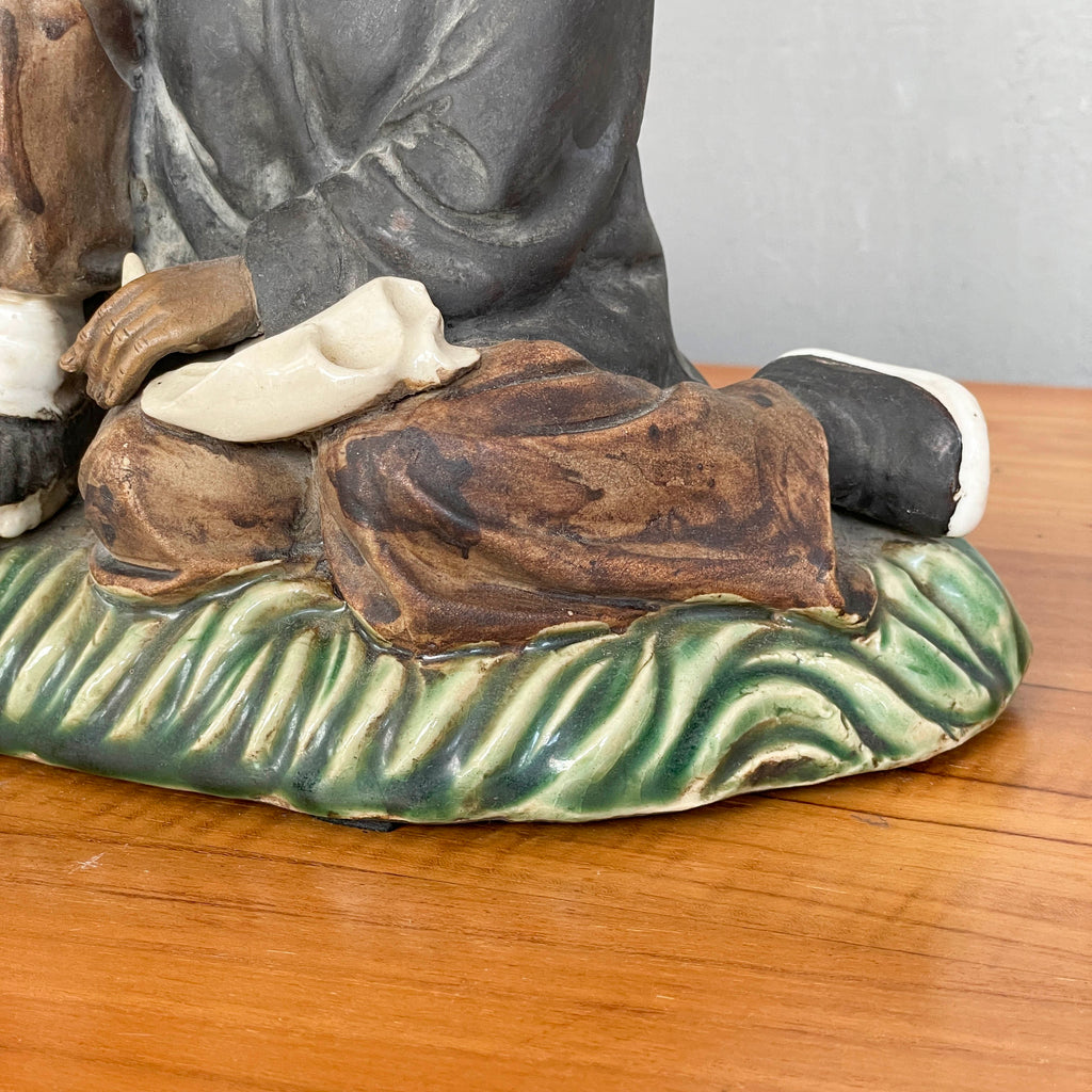 Vintage Shiwan Musical Couple Ceramic Figurine