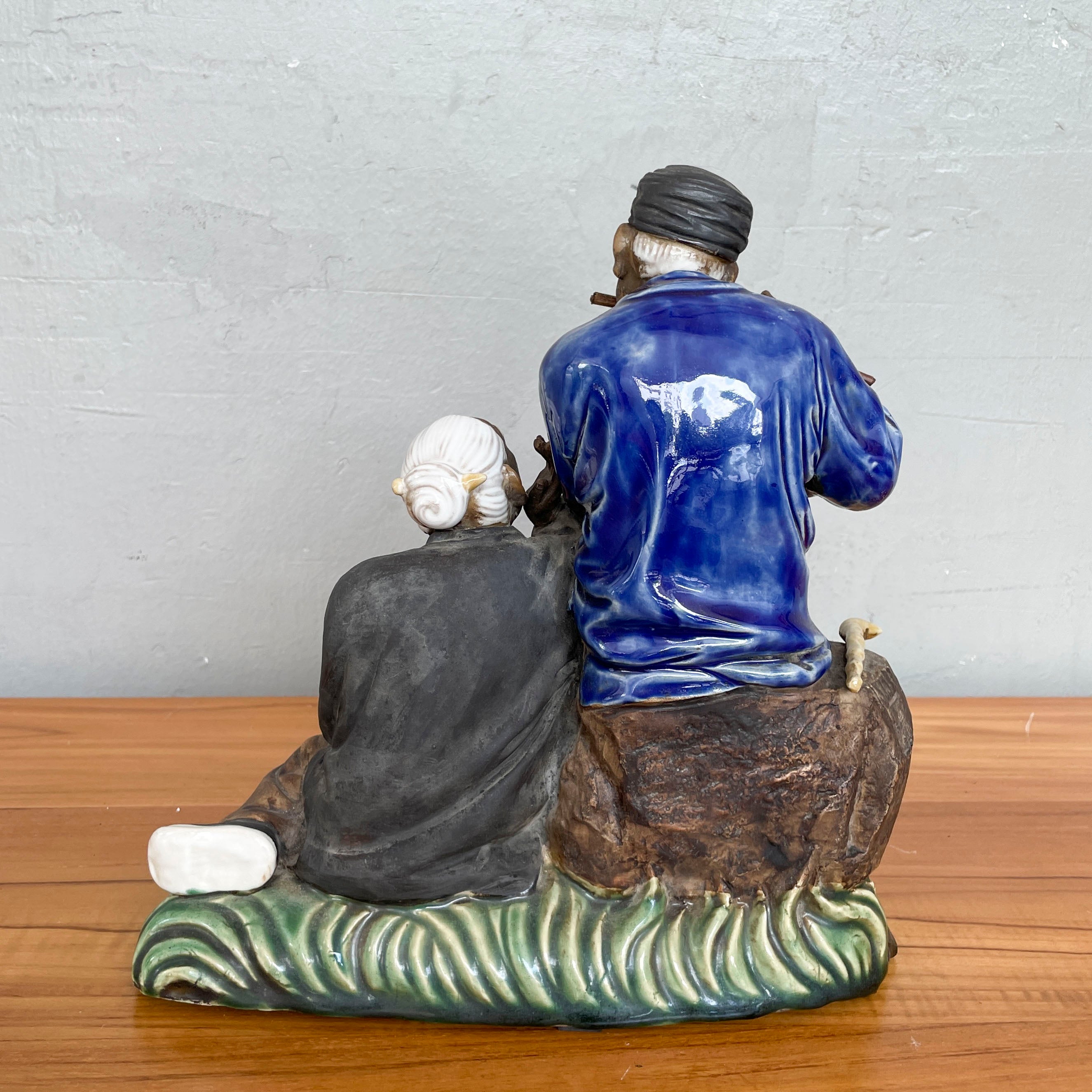 Vintage Shiwan Musical Couple Ceramic Figurine
