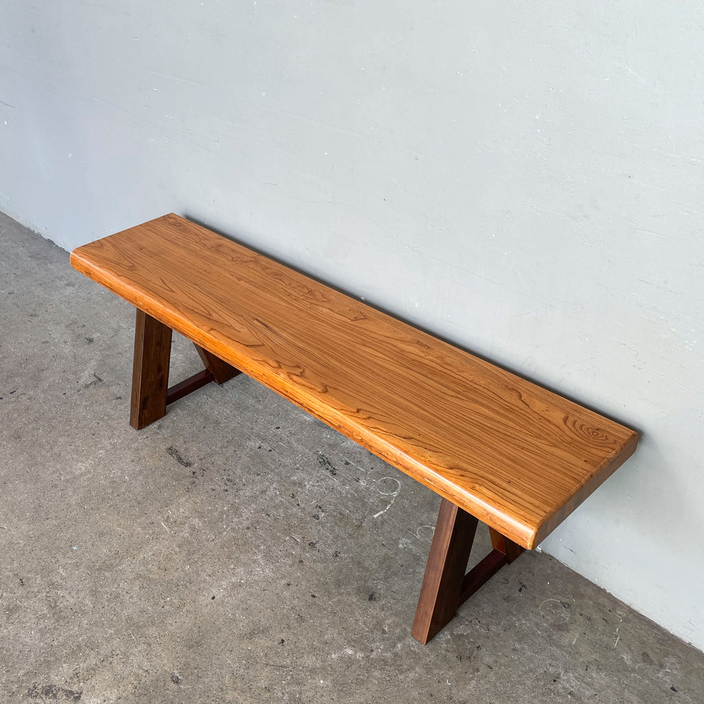#UpcycledbyHockSiong Elm & Teak Wood Bench