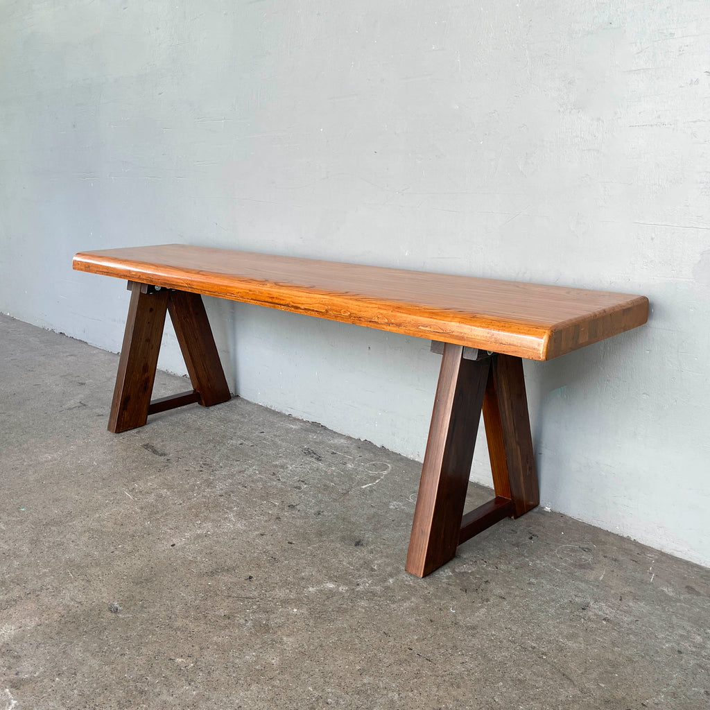 #UpcycledbyHockSiong Elm & Teak Wood Bench