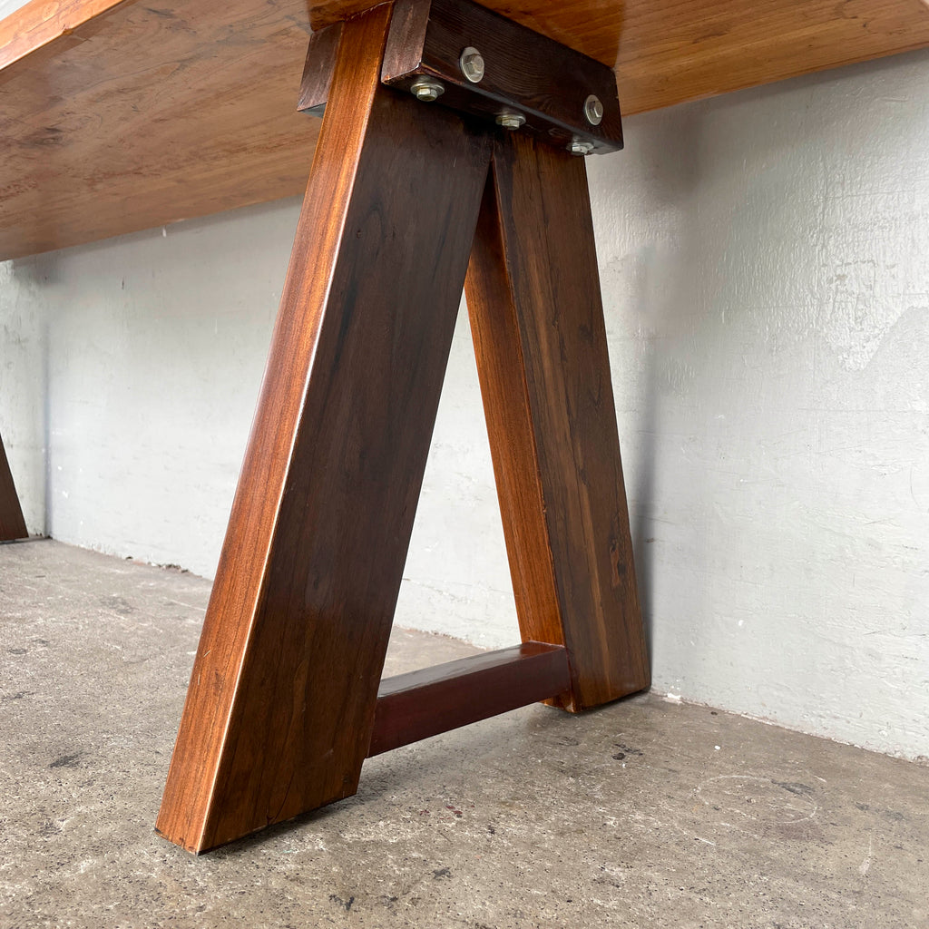 #UpcycledbyHockSiong Elm & Teak Wood Bench