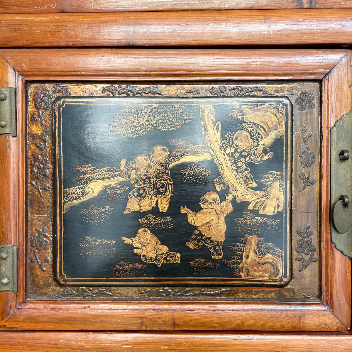 Chinese Elm Stackable Storage Chest/Cabinet