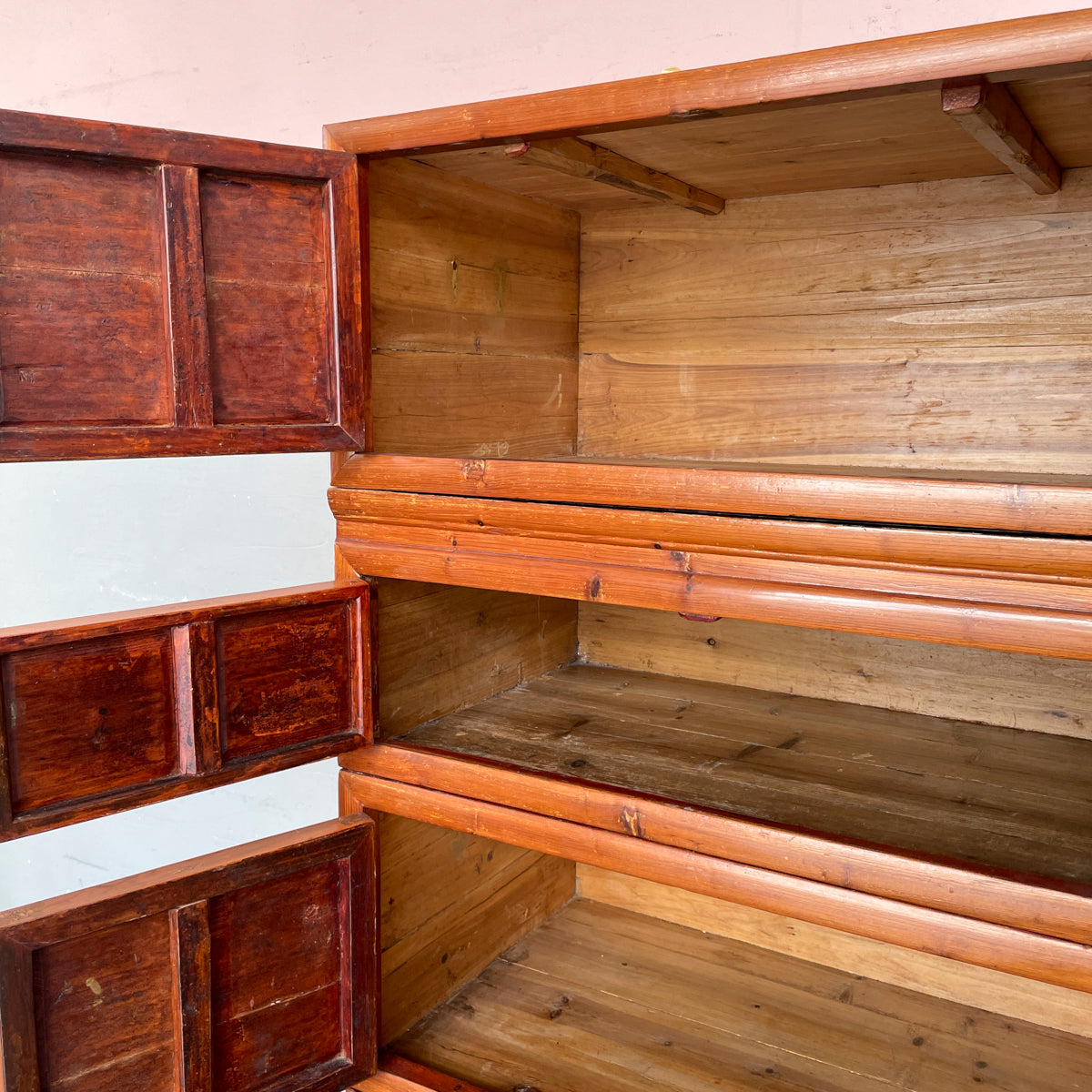 Chinese Elm Stackable Storage Chest/Cabinet