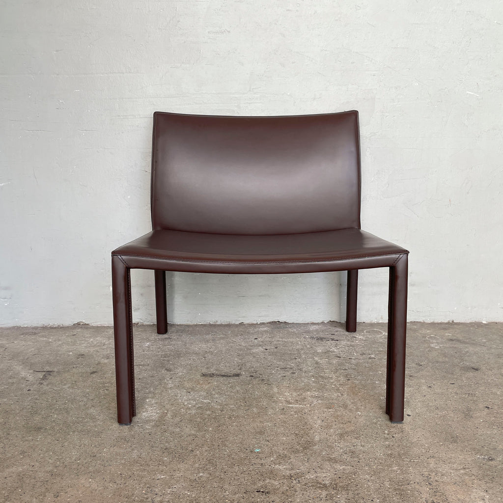 Dark Brown Leather Lounge Chair