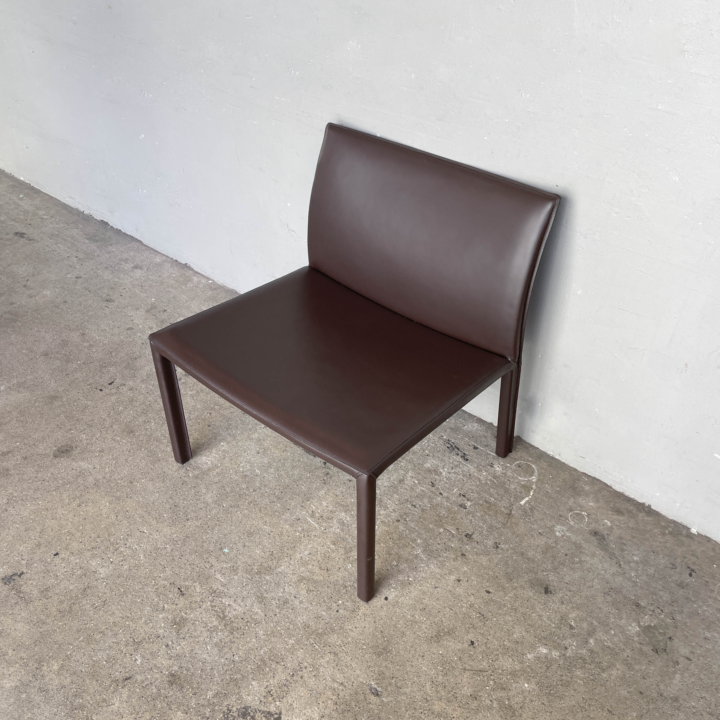 Dark Brown Leather Lounge Chair