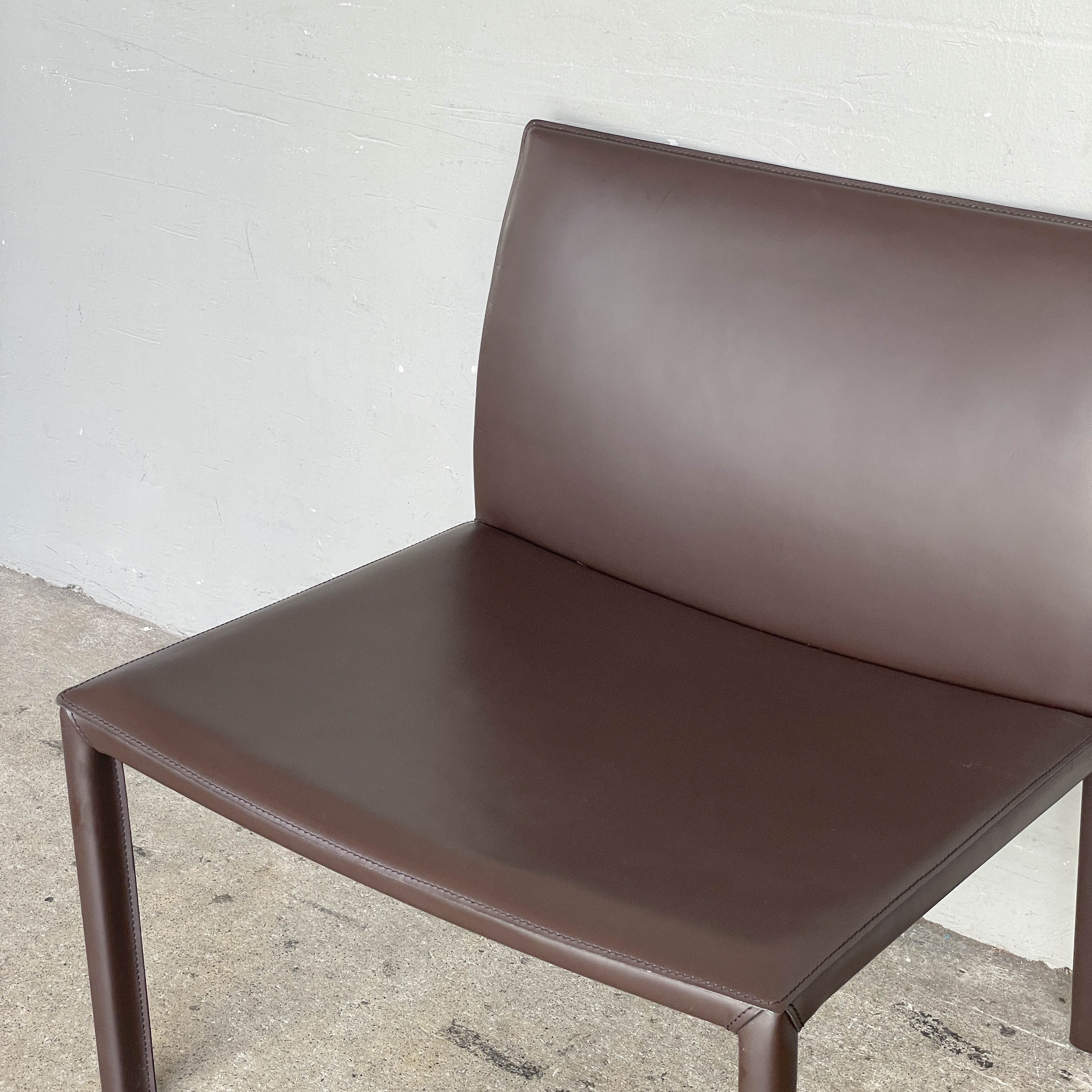 Dark Brown Leather Lounge Chair