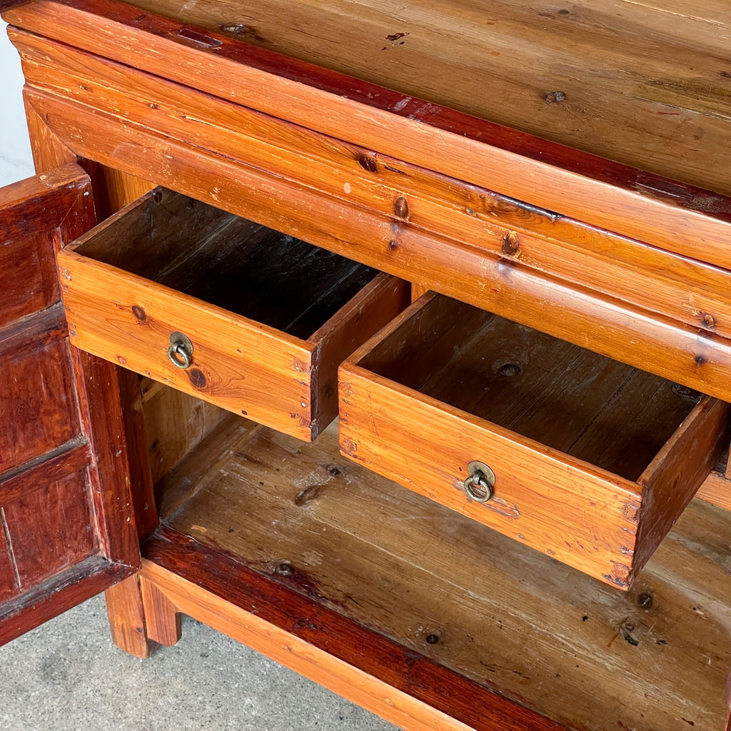 Chinese Elm Stackable Storage Chest/Cabinet