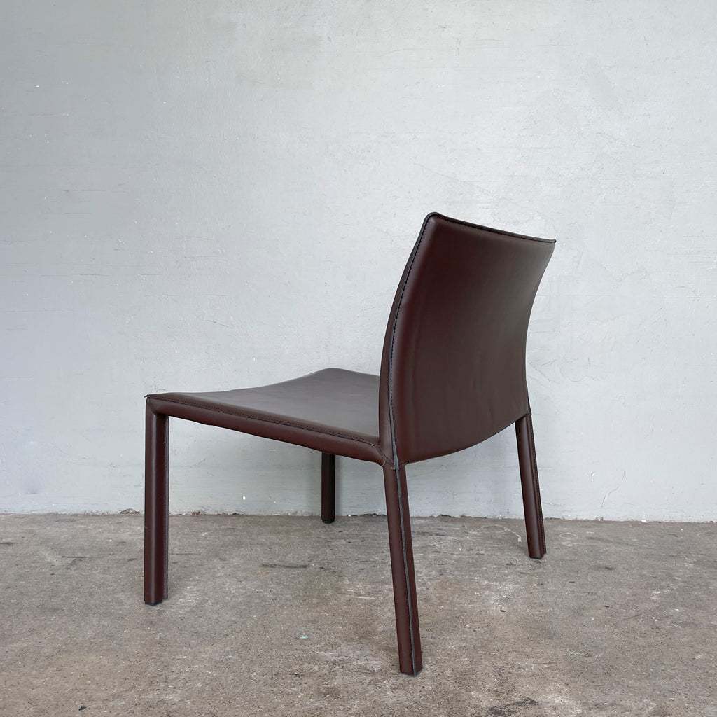 Dark Brown Leather Lounge Chair
