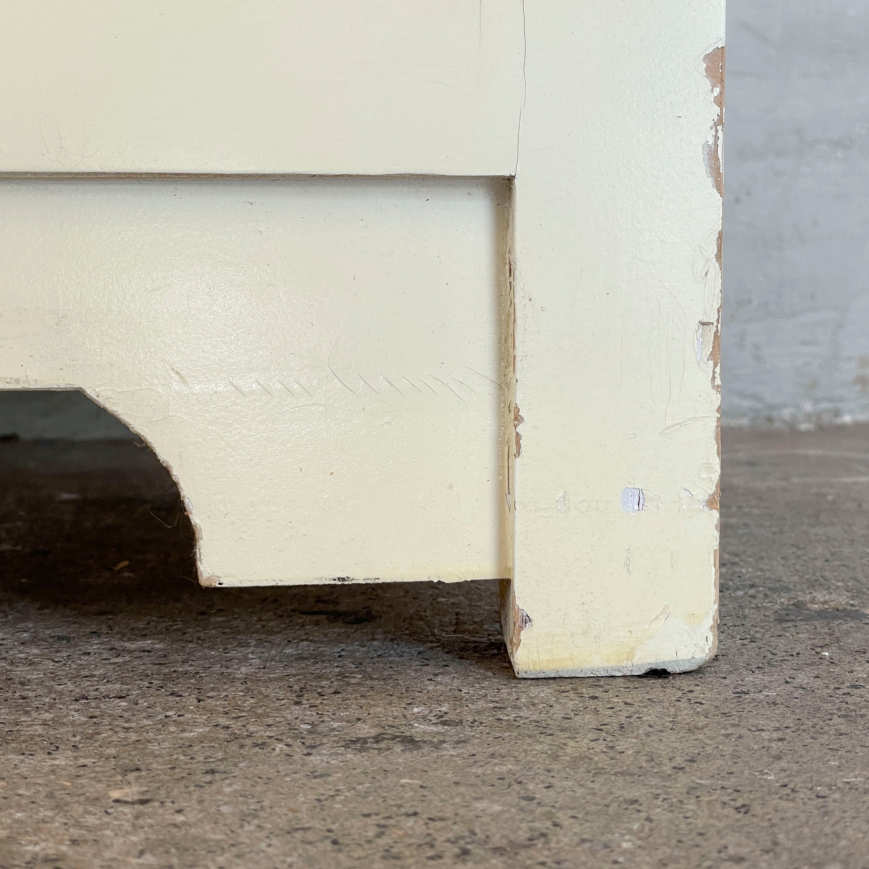 Cream White Elm Side Table