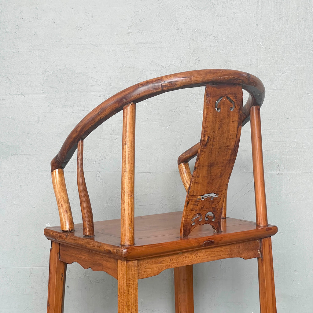 Pair of Oriental-Style Horseshoe Armchairs