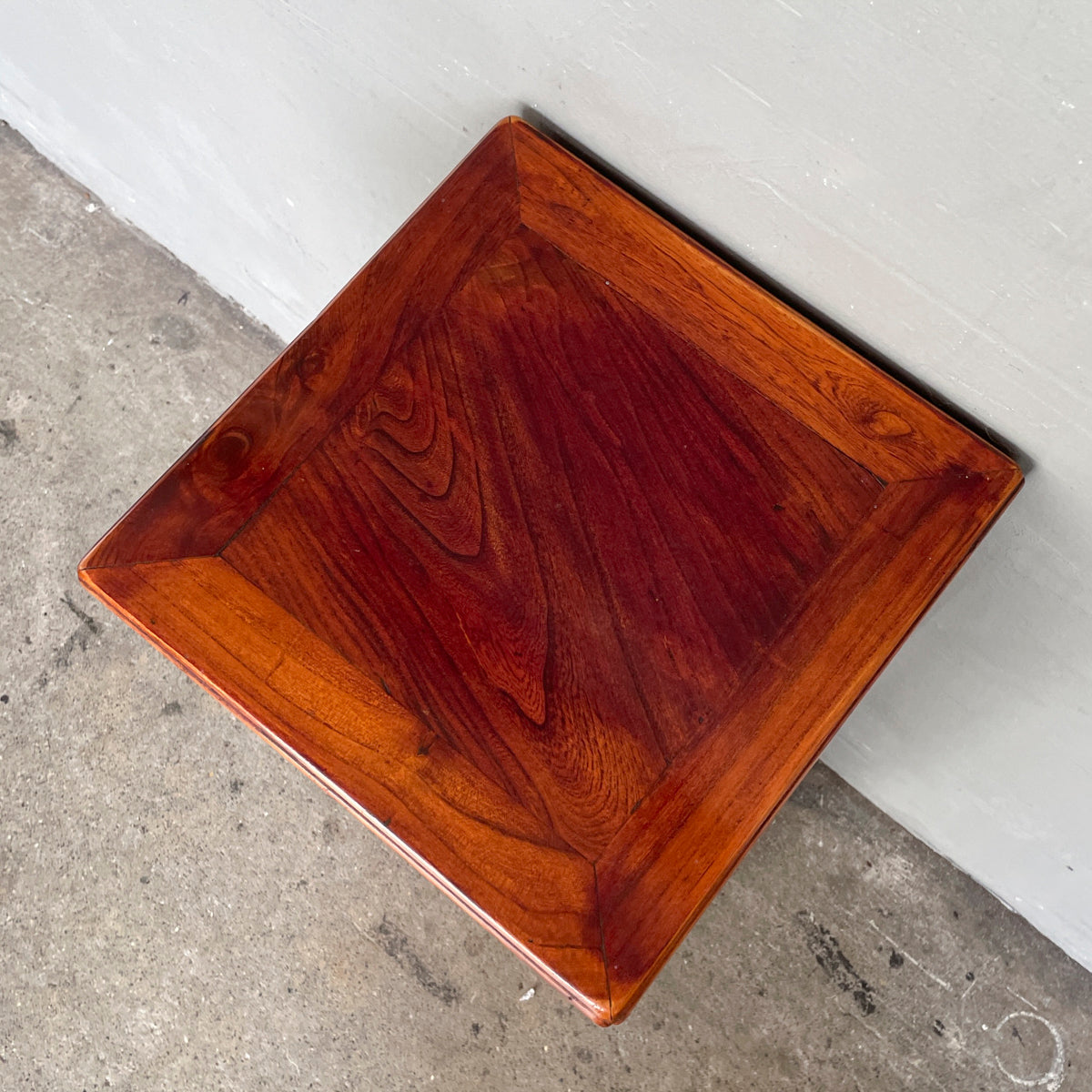 Cuboid Chinese Elm-wood Stand
