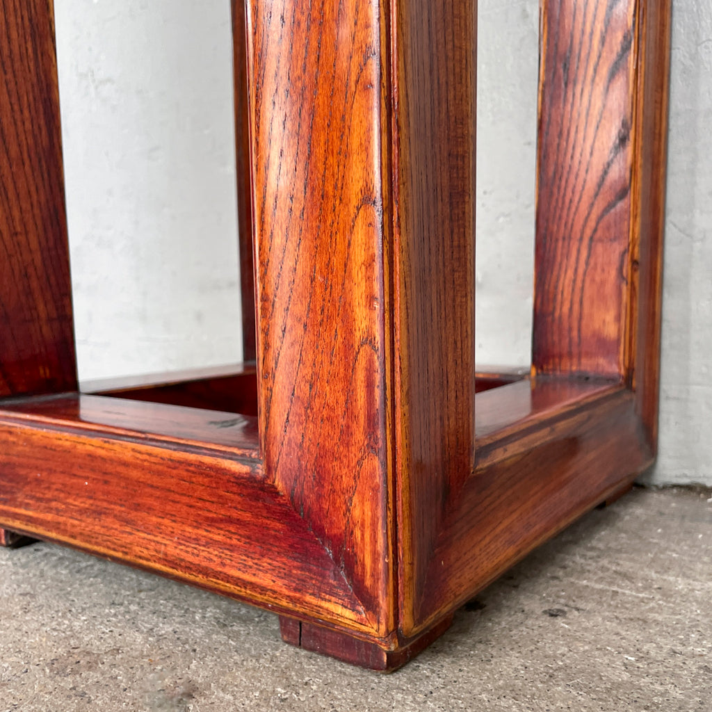 Cuboid Chinese Elm-wood Stand