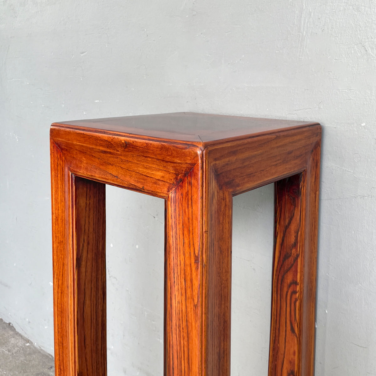 Cuboid Chinese Elm-wood Stand