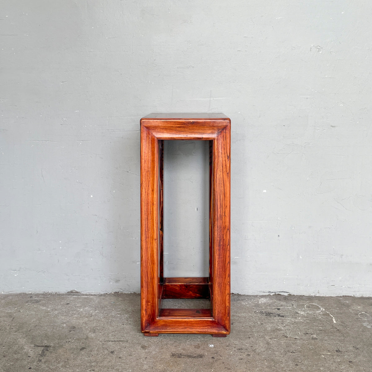 Cuboid Chinese Elm-wood Stand
