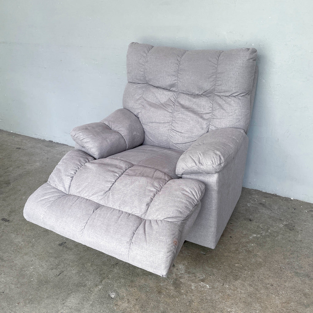 La-Z-Boy Grey Fabric Recliner Rocker