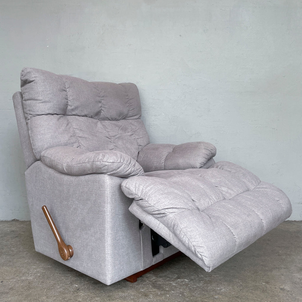 La-Z-Boy Grey Fabric Recliner Rocker