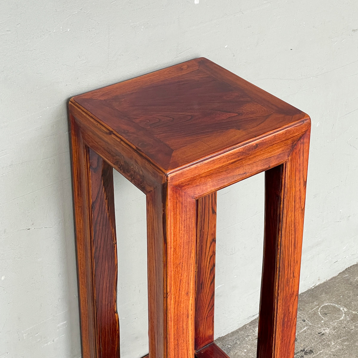 Cuboid Chinese Elm-wood Stand