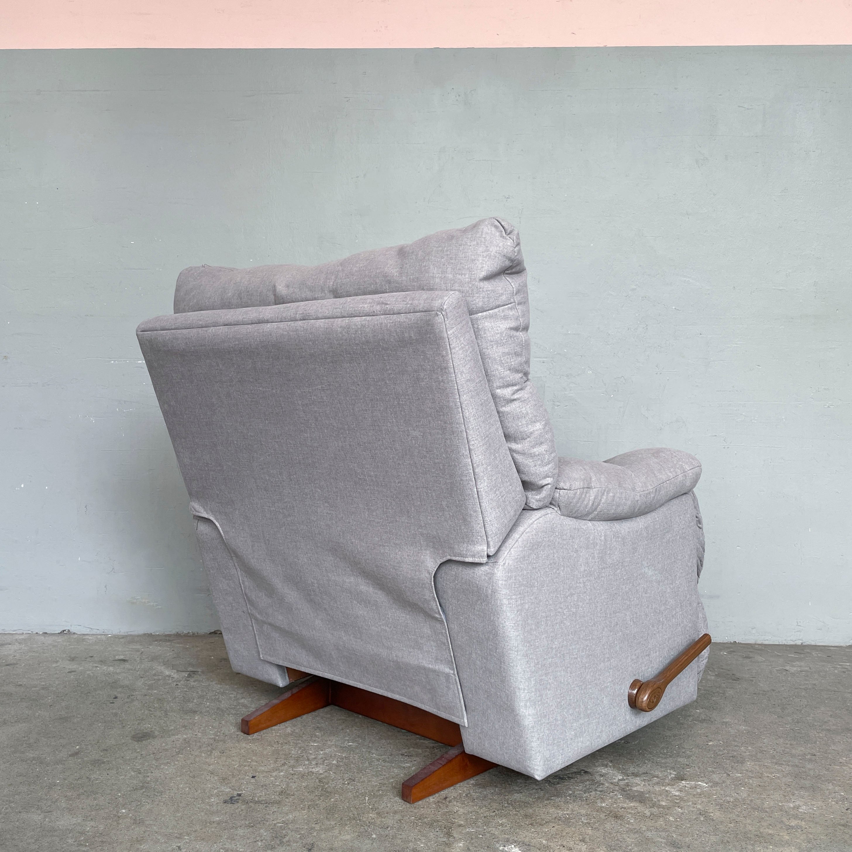 La-Z-Boy Grey Fabric Recliner Rocker