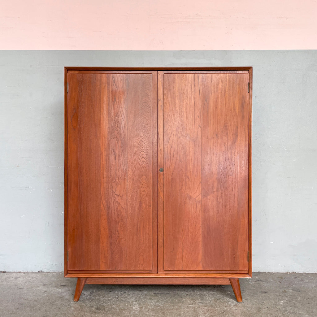 Short & Wide Vintage Teak Wardrobe