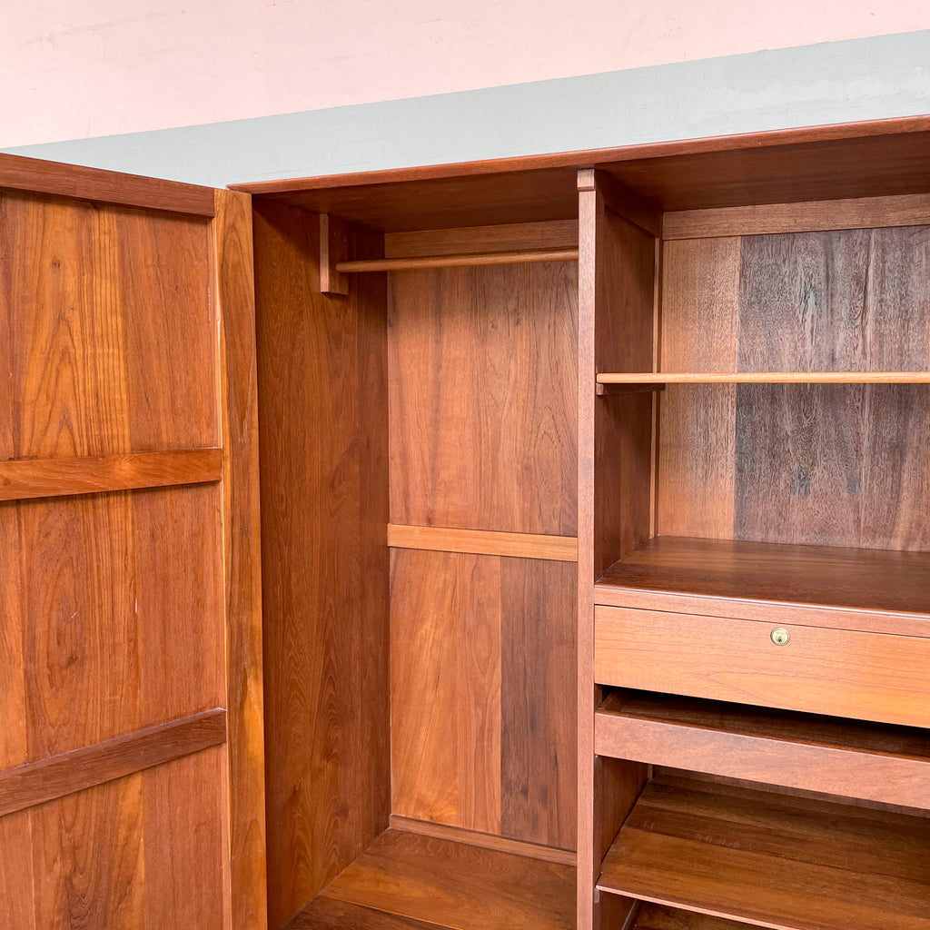 Short & Wide Vintage Teak Wardrobe