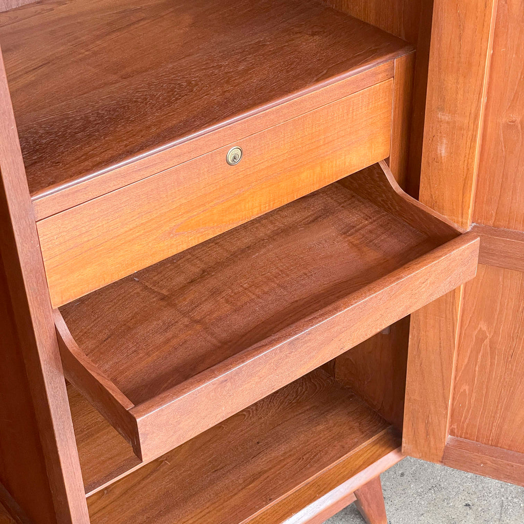 Short & Wide Vintage Teak Wardrobe