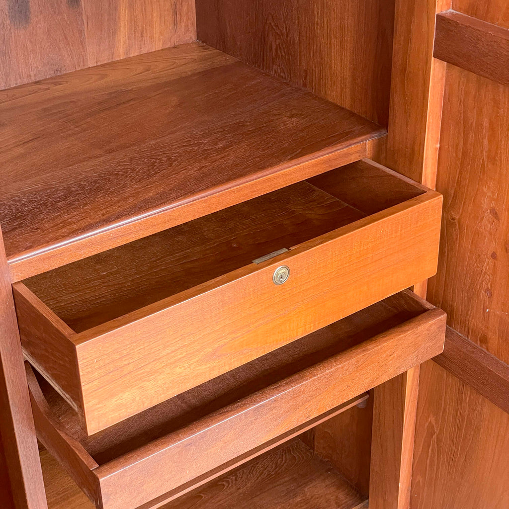 Short & Wide Vintage Teak Wardrobe