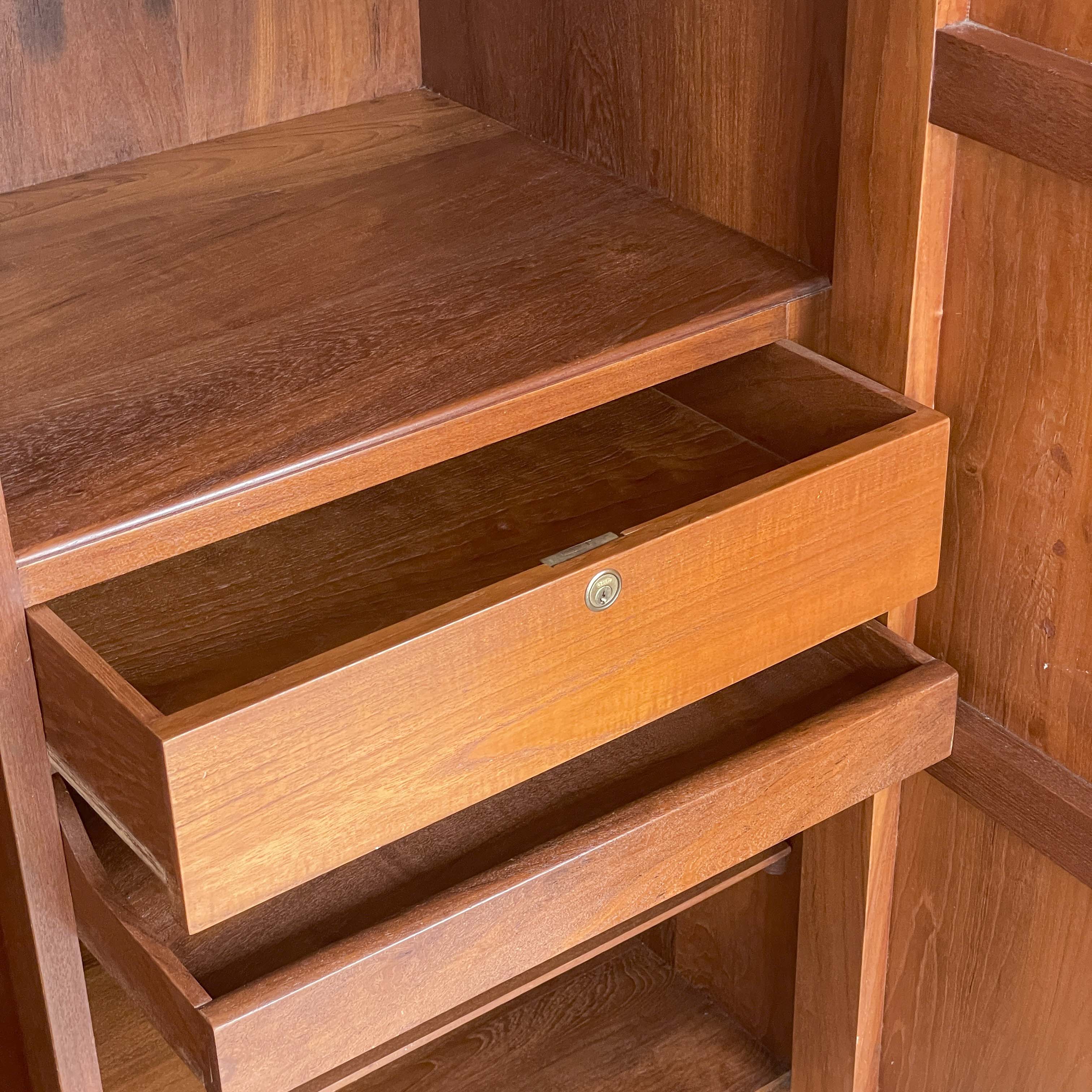 Short & Wide Vintage Teak Wardrobe