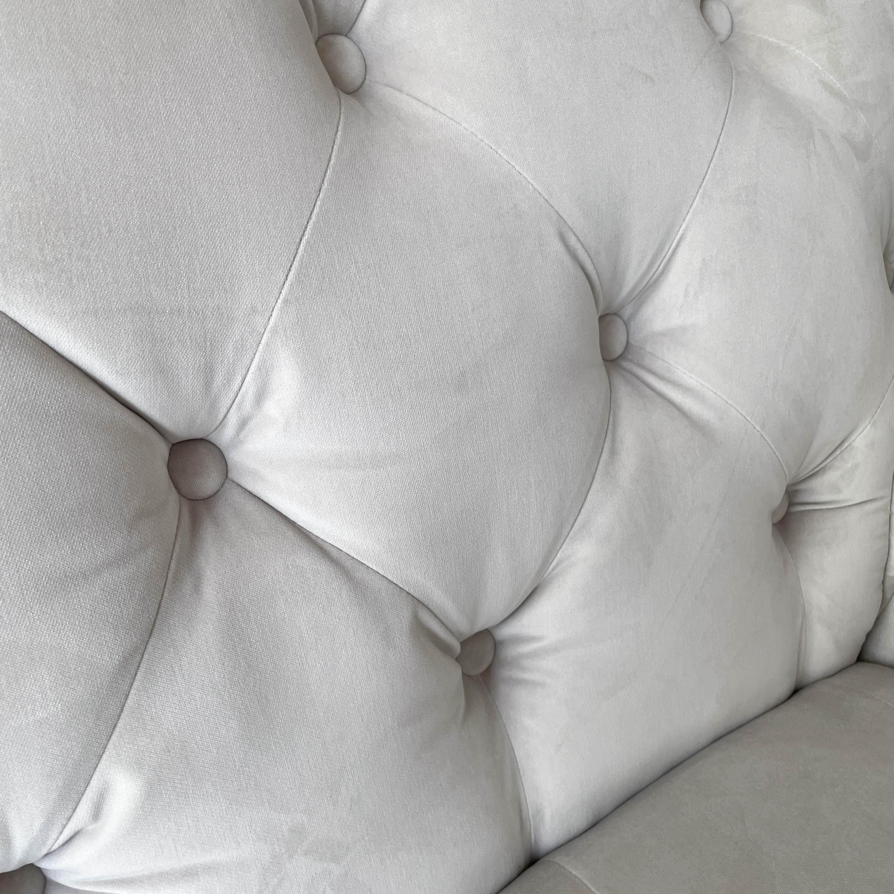 Light Grey Velvet Chaise Lounge