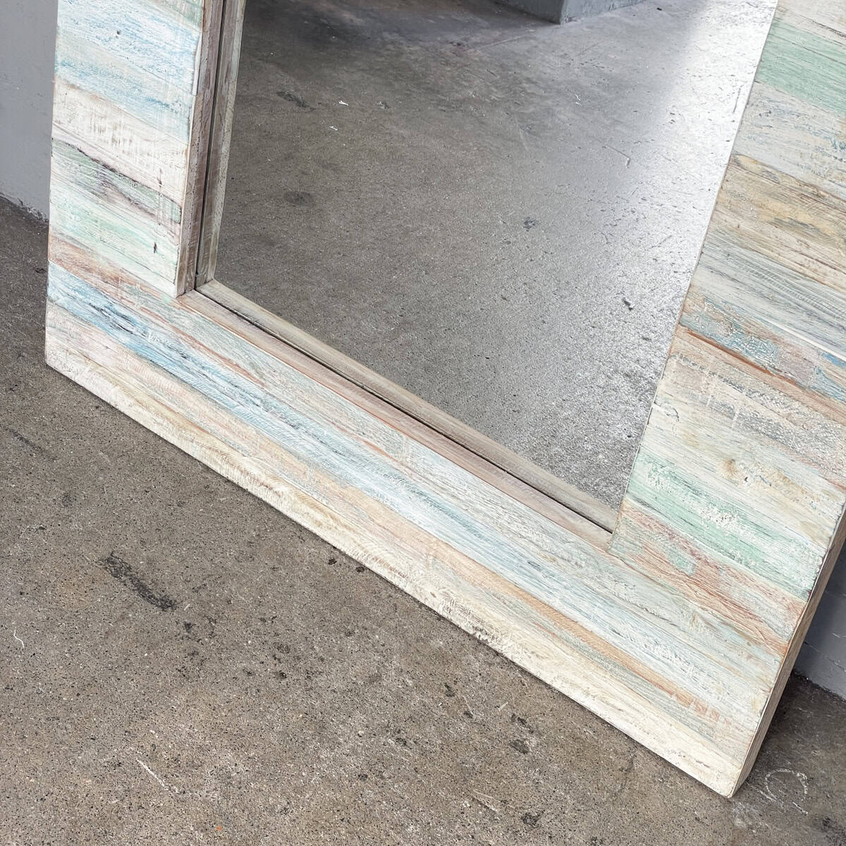 Whitewashed Teak Full-Length Mirror