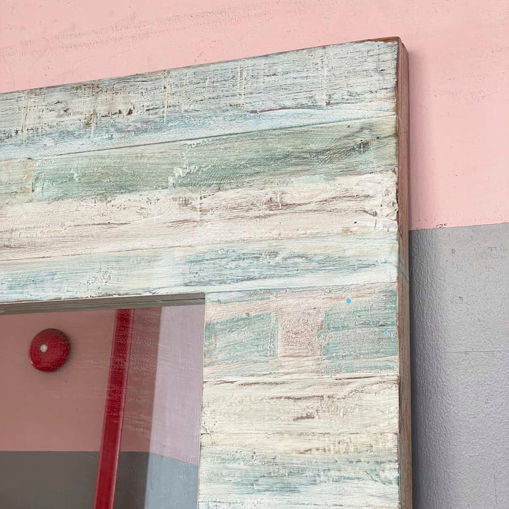 Whitewashed Teak Full-Length Mirror