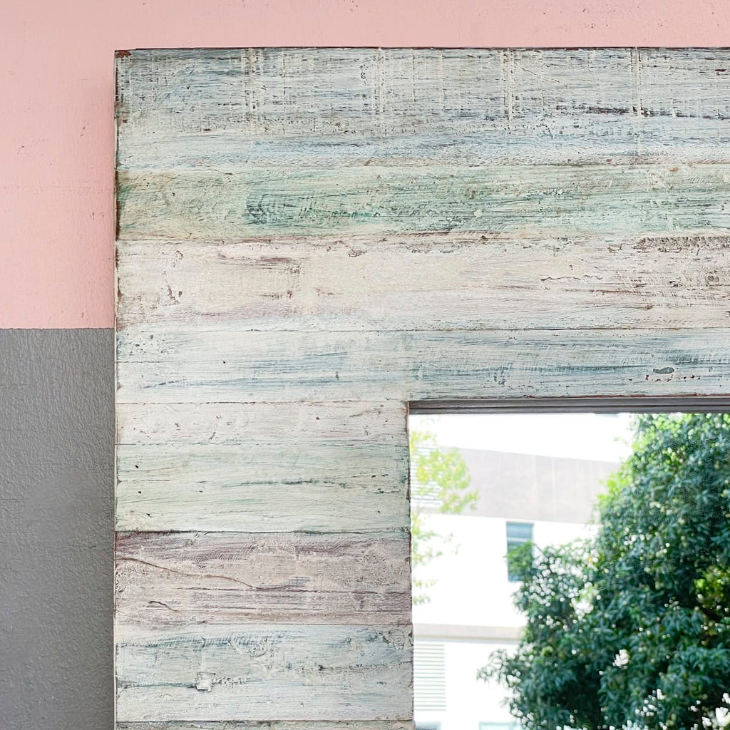 Whitewashed Teak Full-Length Mirror