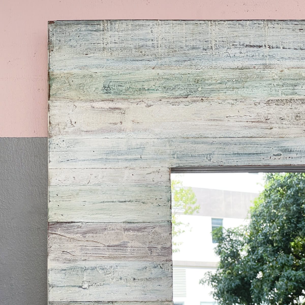 Whitewashed Teak Full-Length Mirror