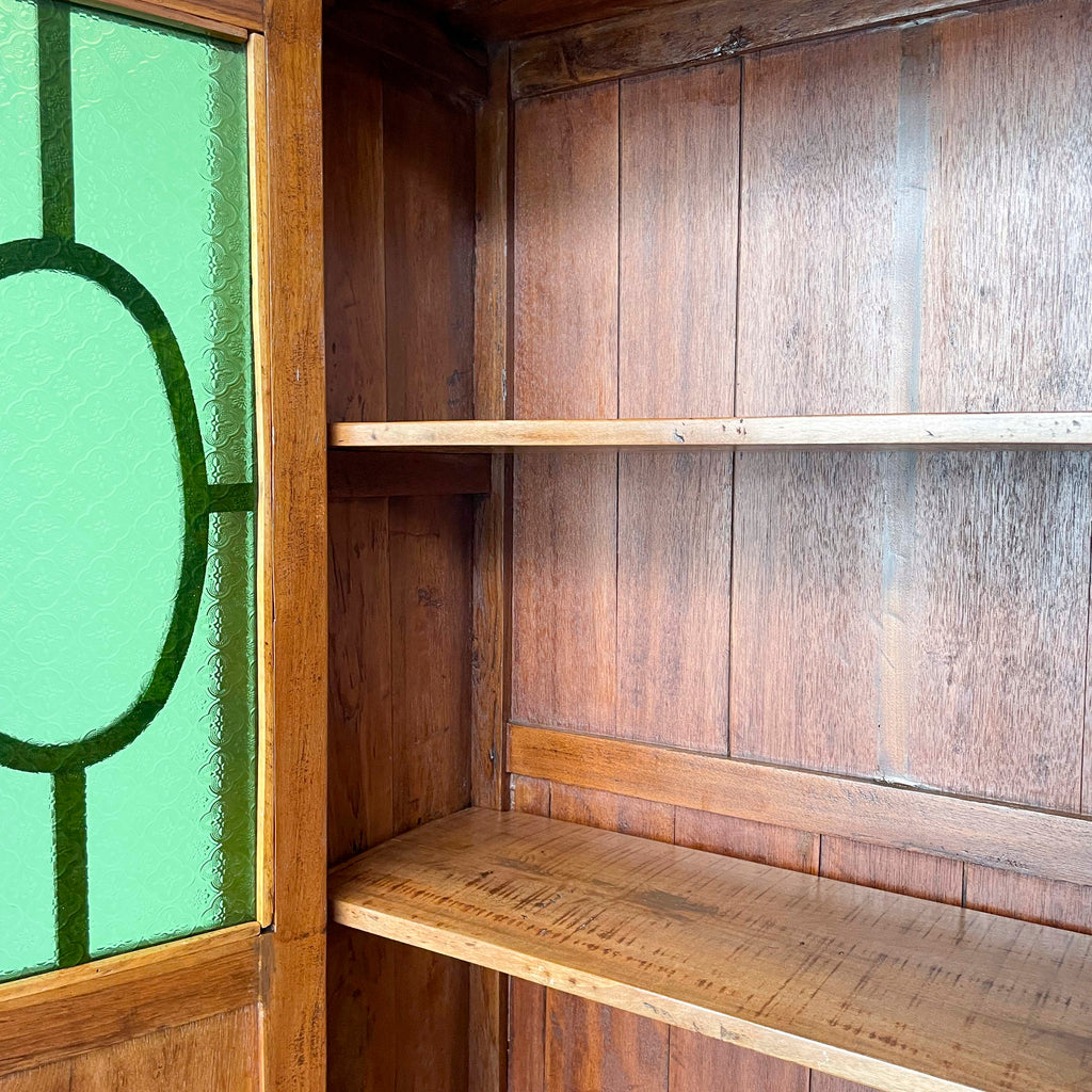 Refurbished Art Deco-Style Stained Glass Cabinet