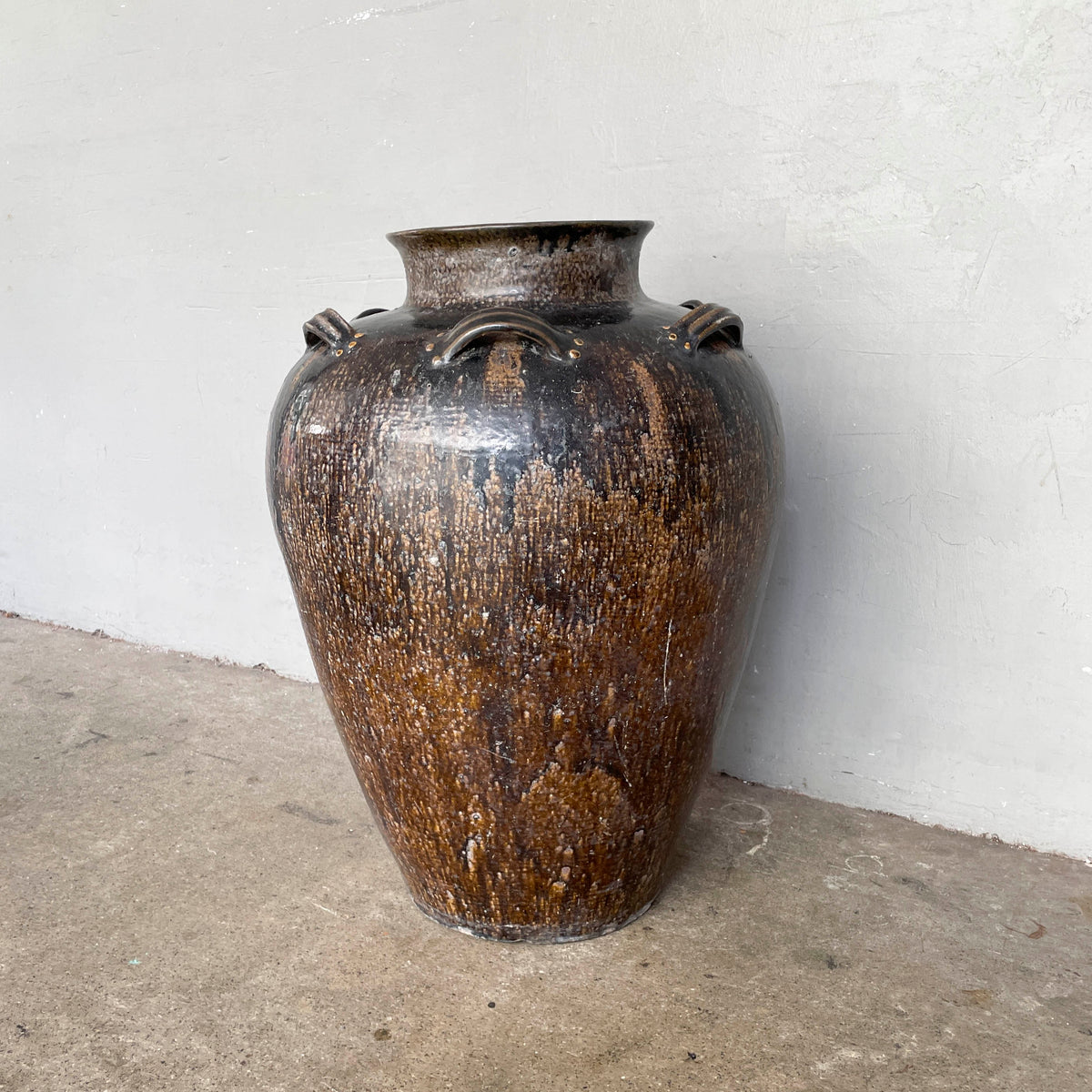 Large Vintage Glazed Ceramic Vessel
