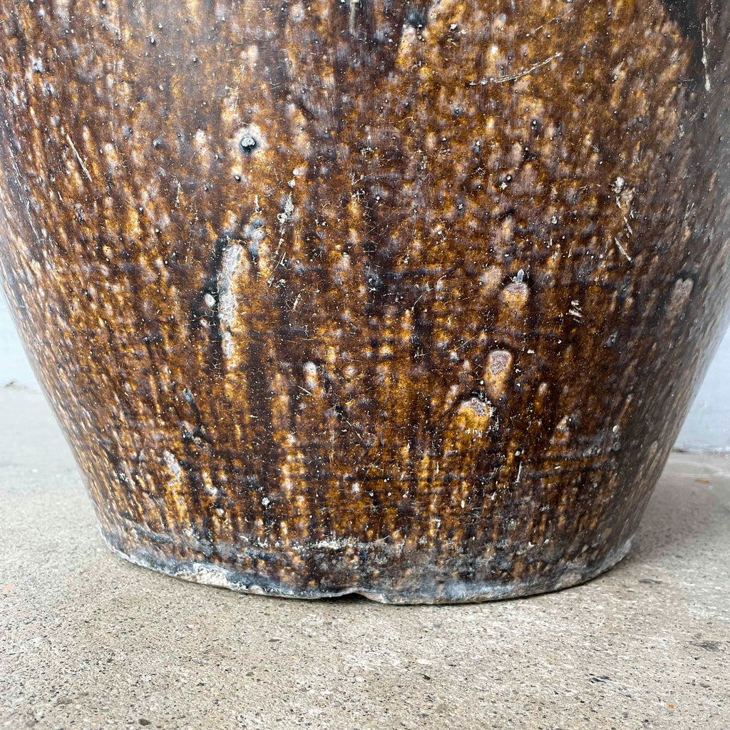 Large Vintage Glazed Ceramic Vessel