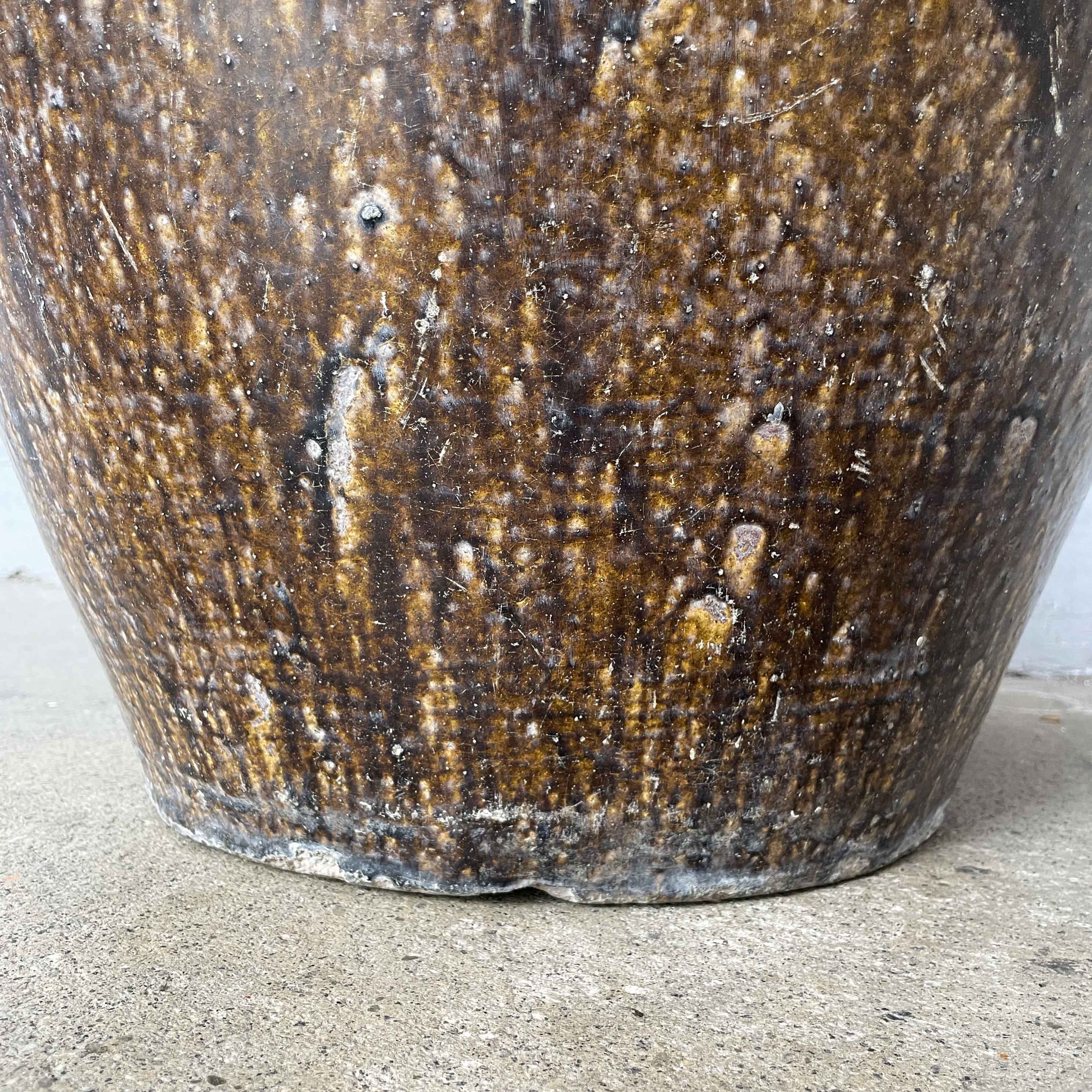 Large Vintage Glazed Ceramic Vessel
