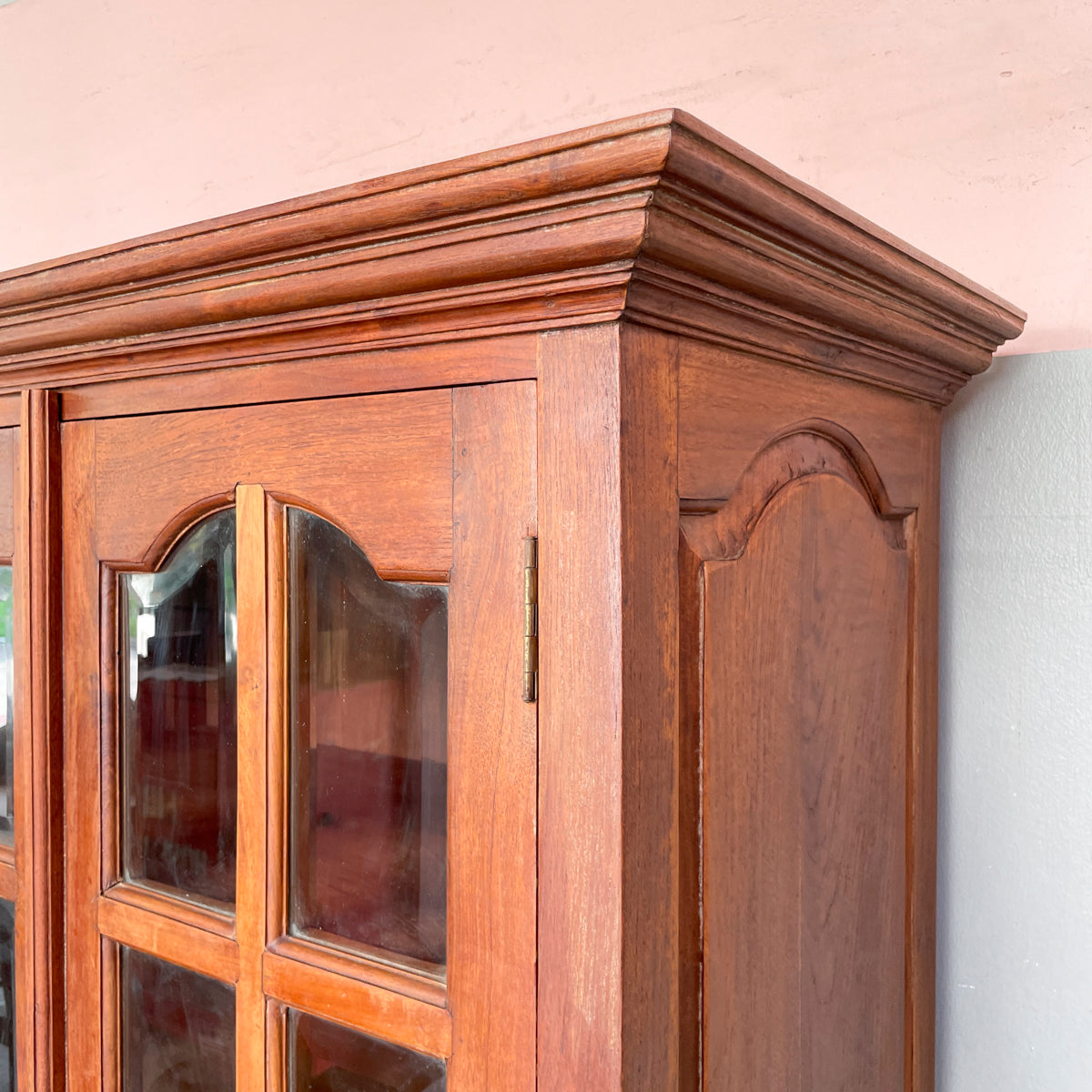Two-Tier Teak Display Cabinet