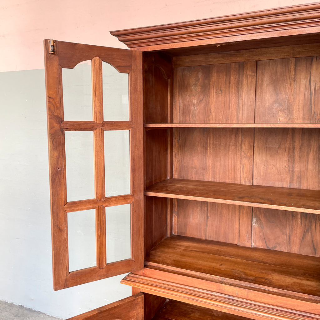 Two-Tier Teak Display Cabinet