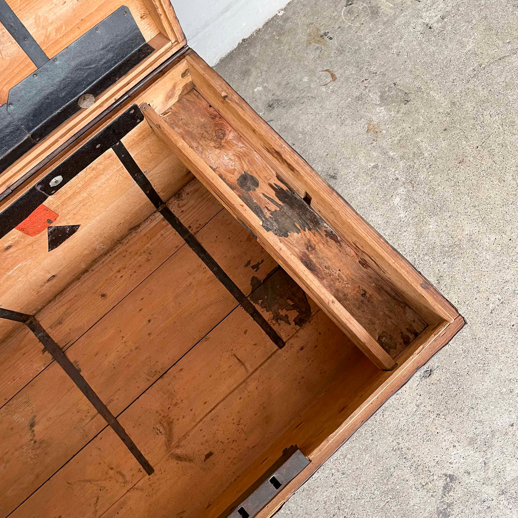 Vintage Embossed Metal Chest Trunk