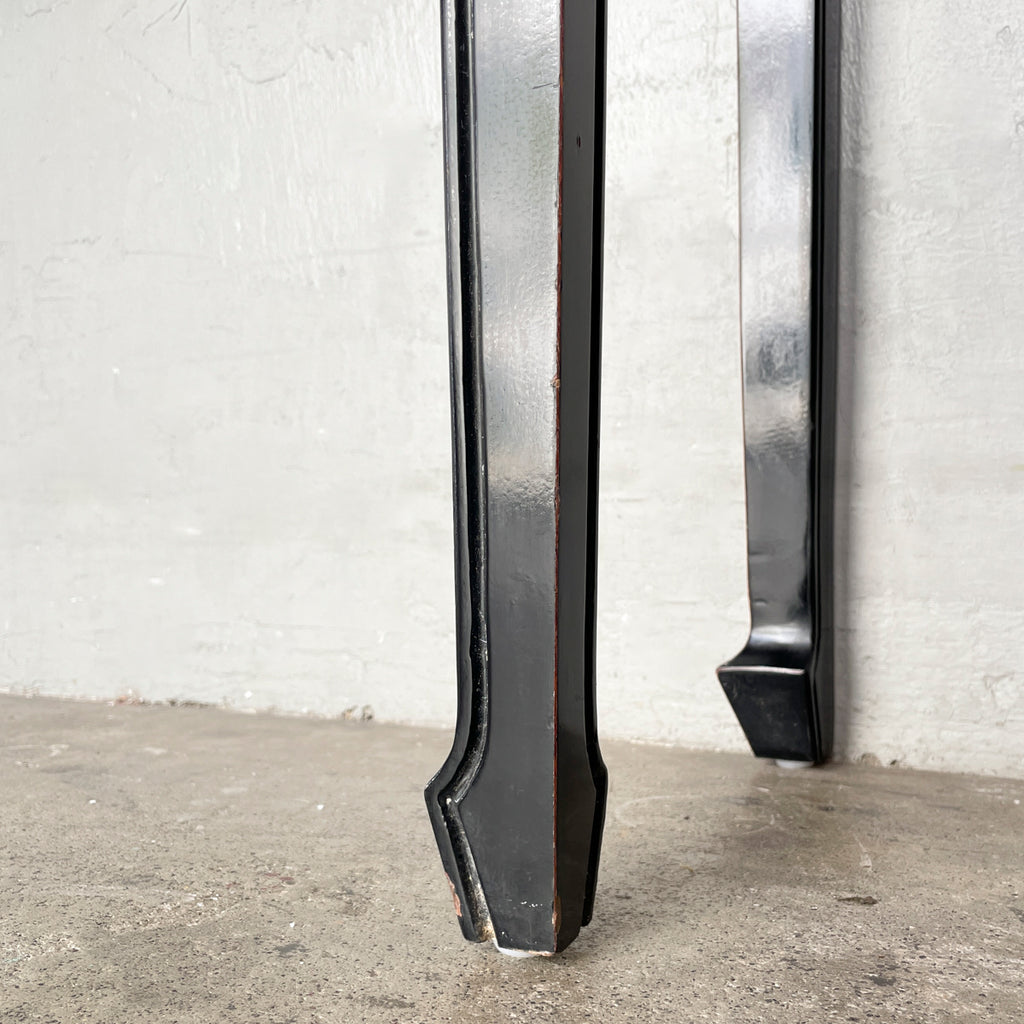 Slim Black Elm Console Table (3 Drawers)