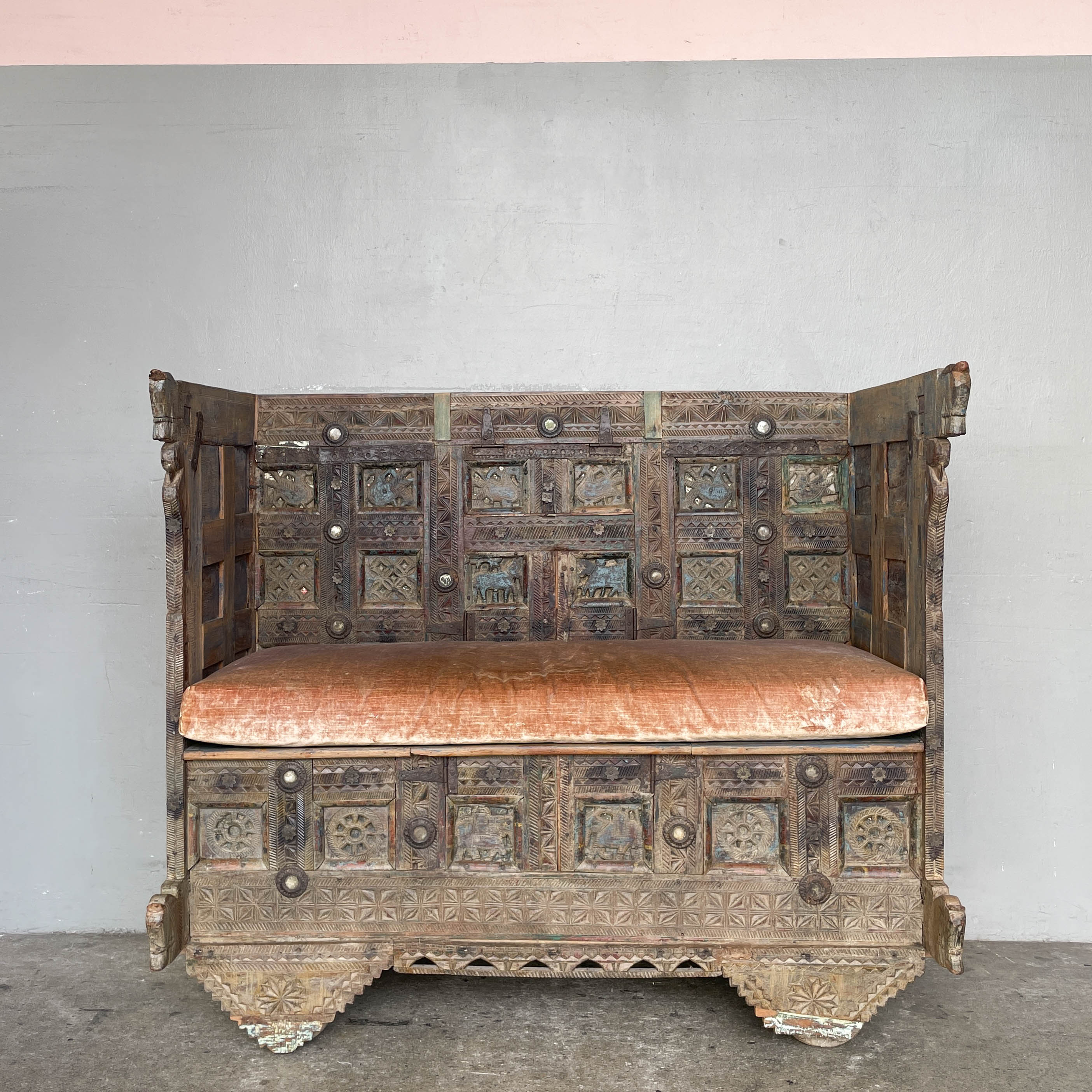 Indian Damchiya Dowry Chest Bench