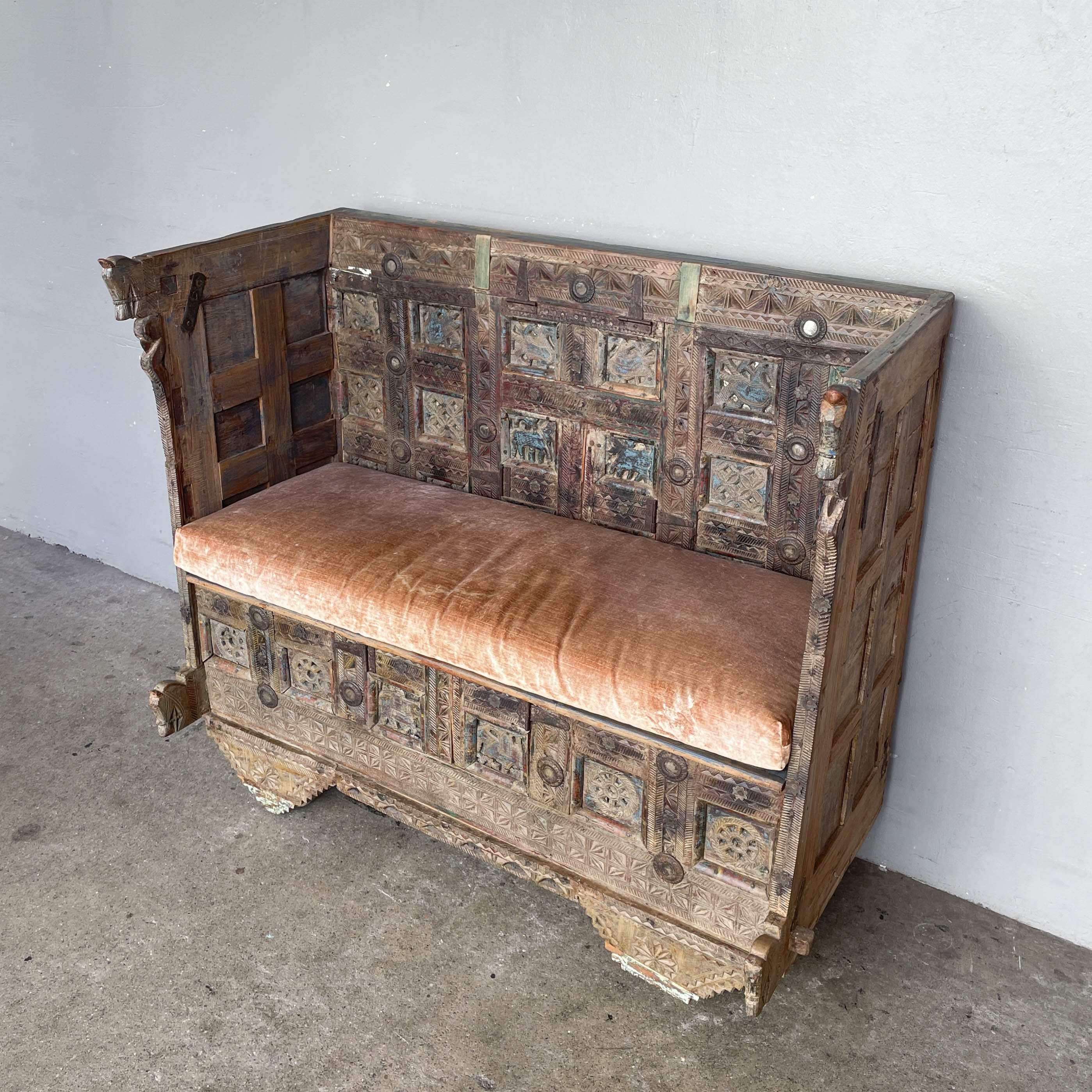 Indian Damchiya Dowry Chest Bench