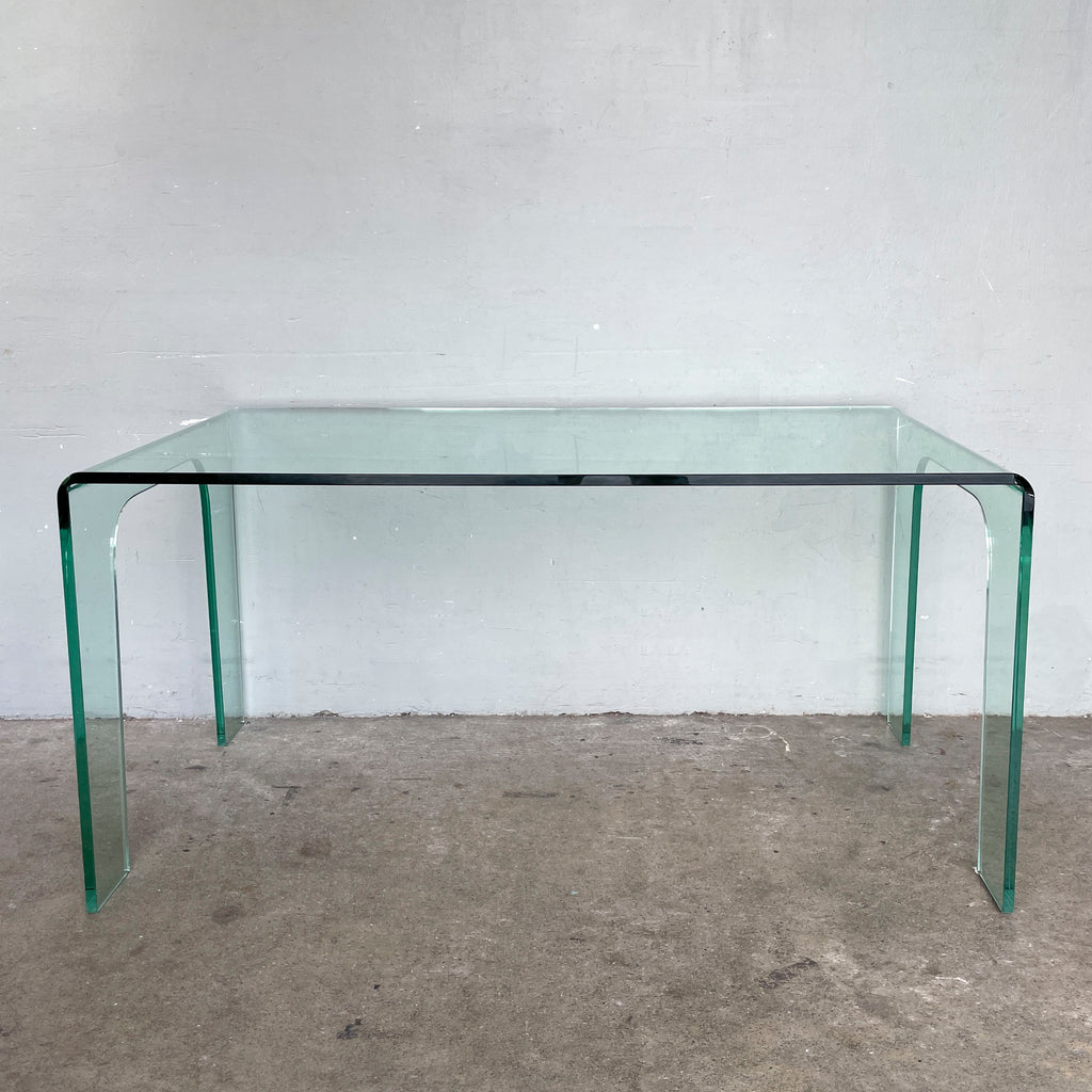 Minimalist Curved Glass Table