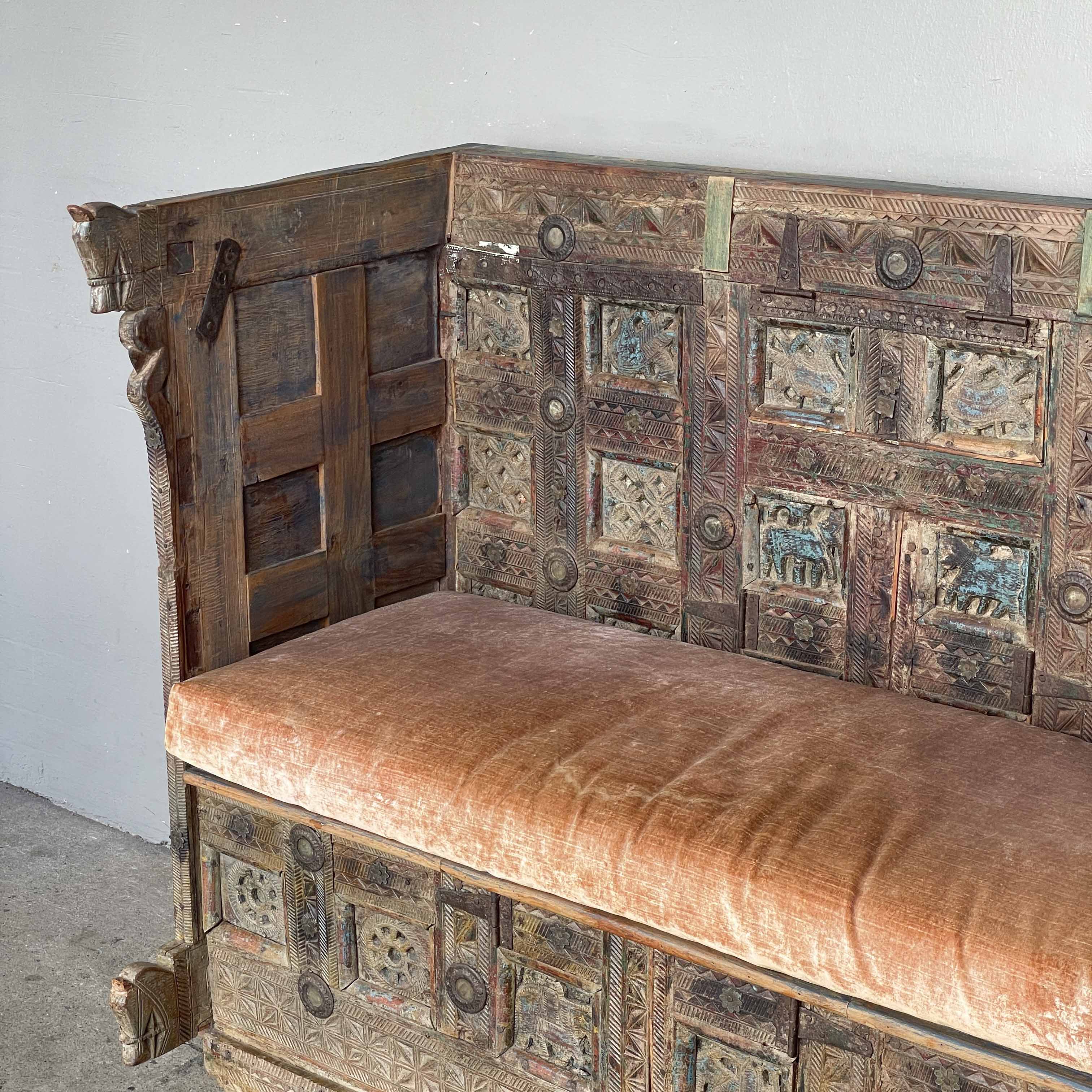 Indian Damchiya Dowry Chest Bench