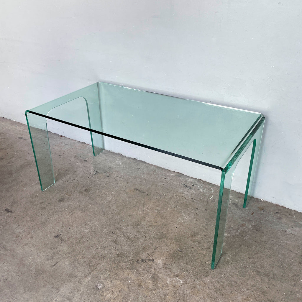 Minimalist Curved Glass Table