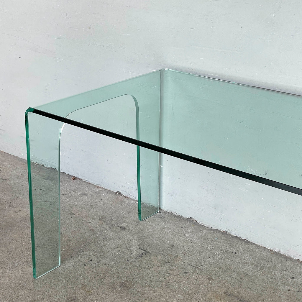 Minimalist Curved Glass Table