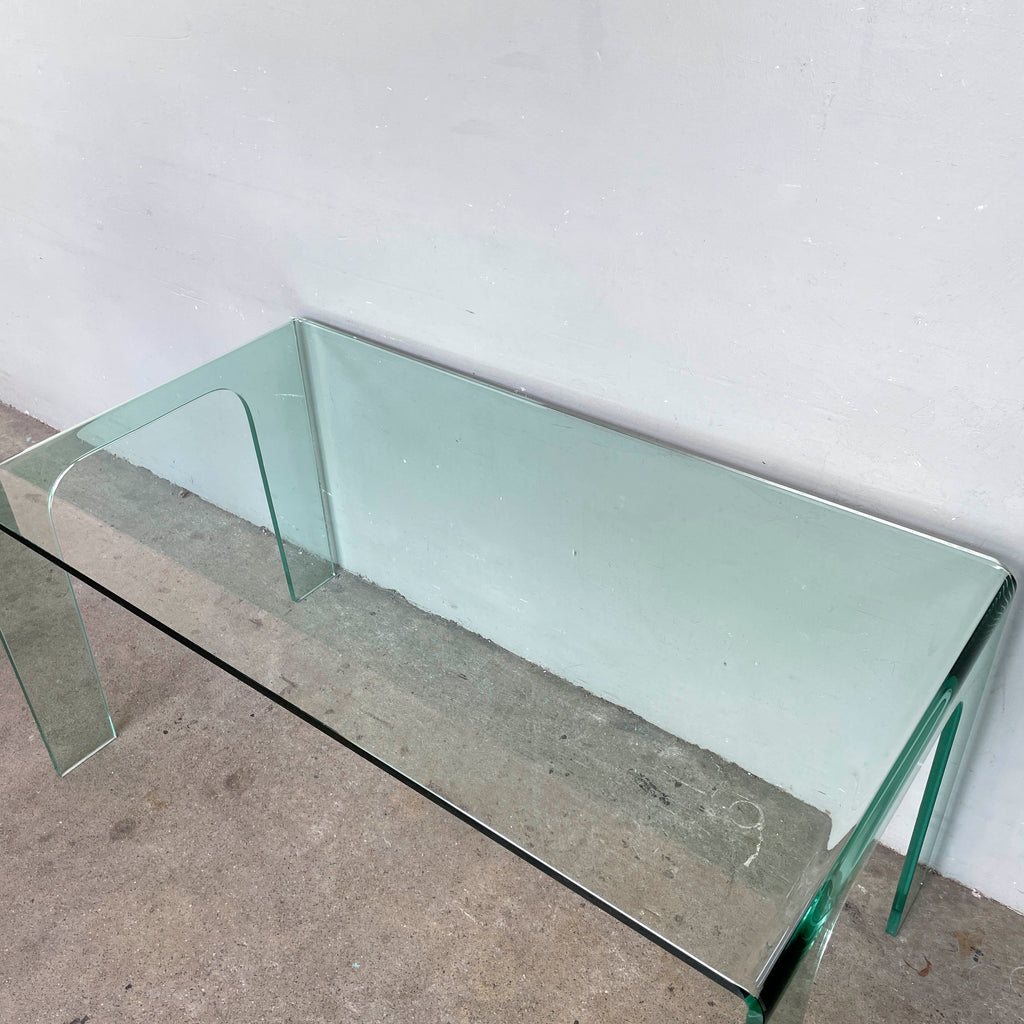 Minimalist Curved Glass Table