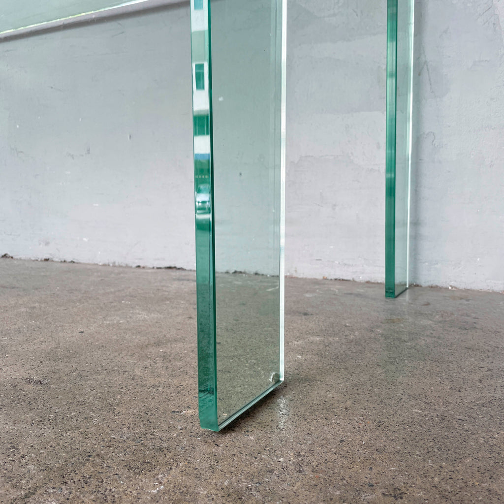 Minimalist Curved Glass Table